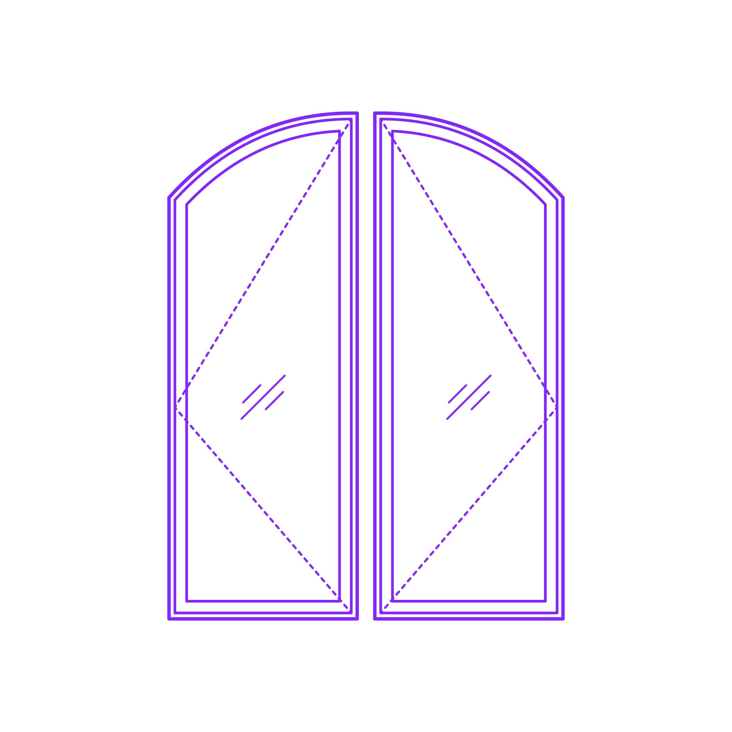 Buildings Casement Windows Arch Head Partial Outline Svg File Free Vectors